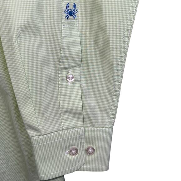 Coast Pawleys Island Classic Button Down Collar Dress Shirt Green Men's Size LG - Picture 5 of 6